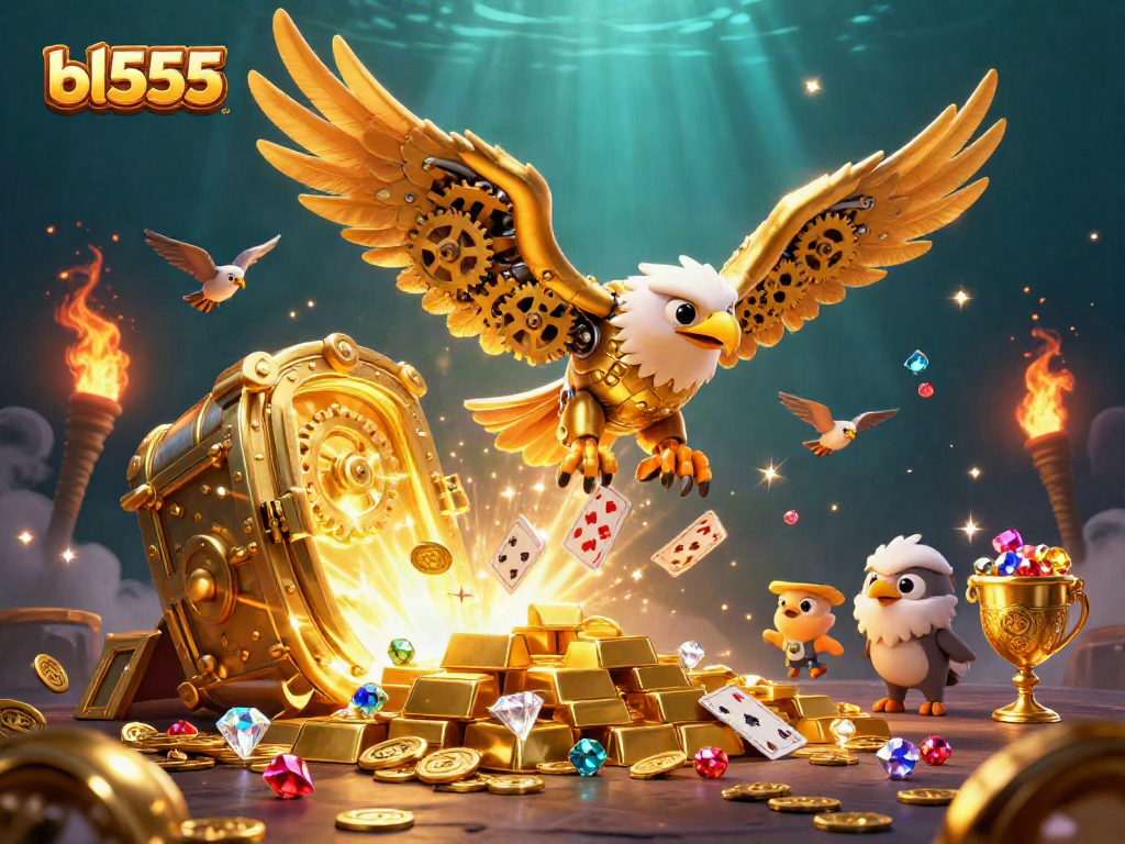 Engage with bl555's thrilling casino adventures featuring golden treasures and dynamic holographic cards.