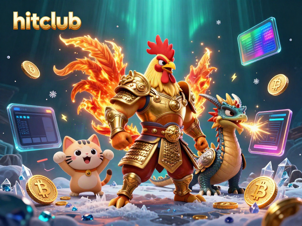 Engage in winning strategies at HITCLUB with dynamic 3D characters and vibrant gambling elements.
