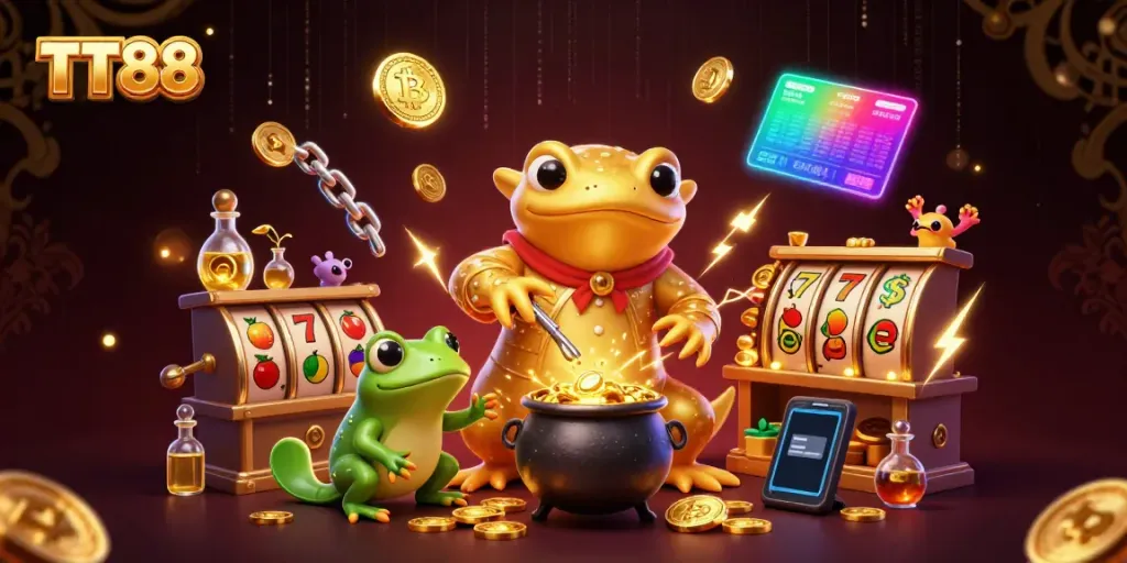Experience an exhilarating casino adventure with TT88 as the golden salamander creates wealth.