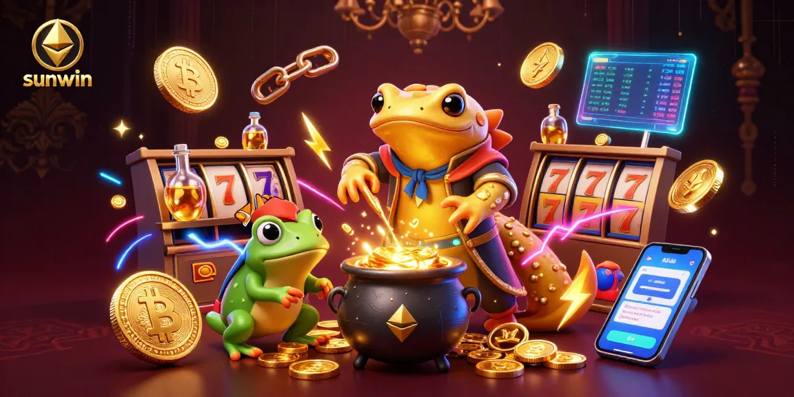 Experience the magical transformation at sunwin with a golden salamander alchemist in a casino setting.