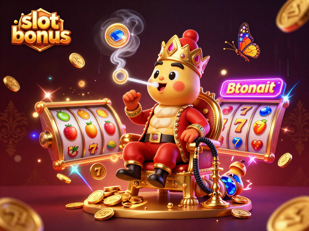 Engage with the thrilling slot bonus experience as the caterpillar master spins jackpot symbols.