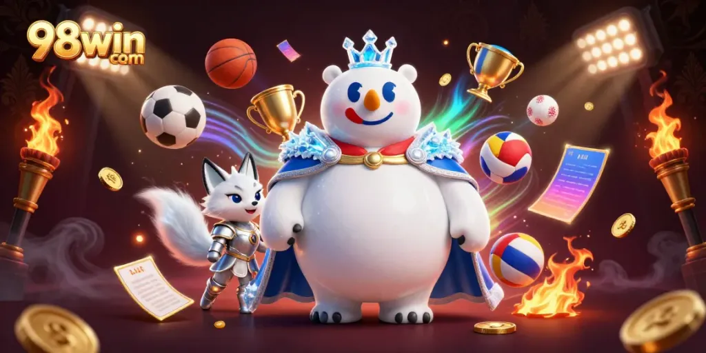Engage with exciting gameplay at 98win com featuring sports balls and dynamic energy in casino style.