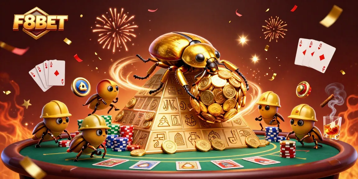 Experience thrilling gameplay at F8BET with this vibrant casino-themed illustration.