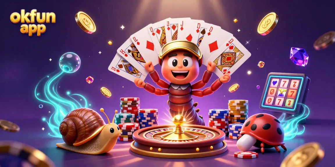 Engage in thrilling gameplay with the okfun app, featuring a vibrant casino scene full of excitement!