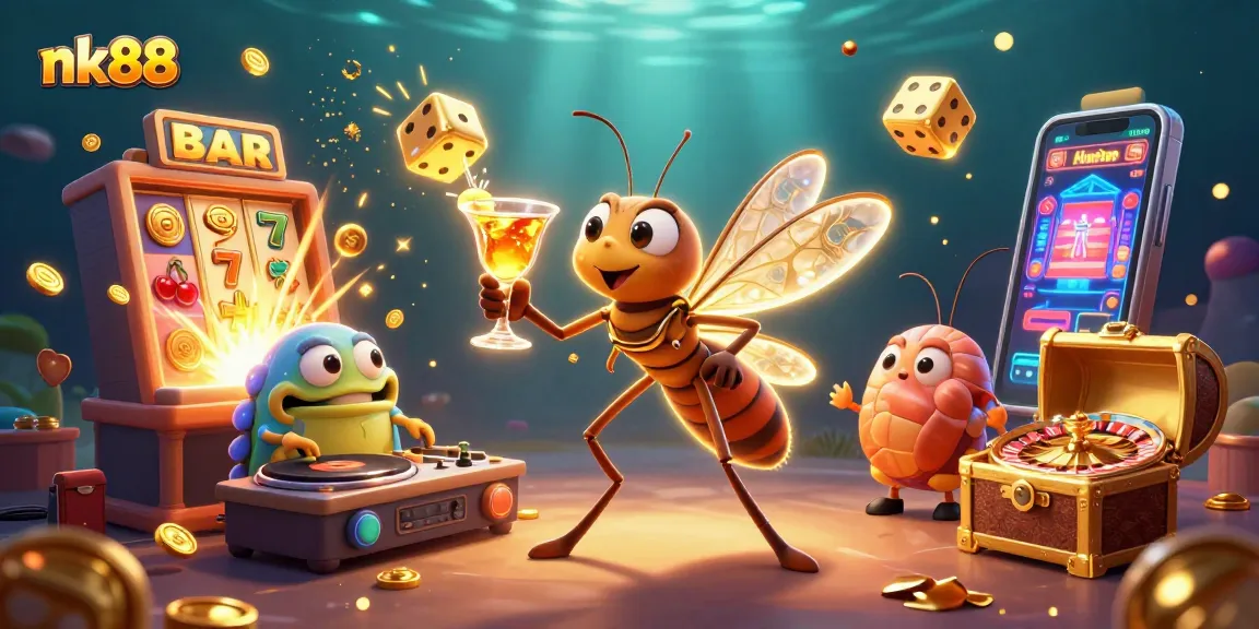 nk88 engages players with vibrant games featuring a casino mascot and an exciting jackpot atmosphere.