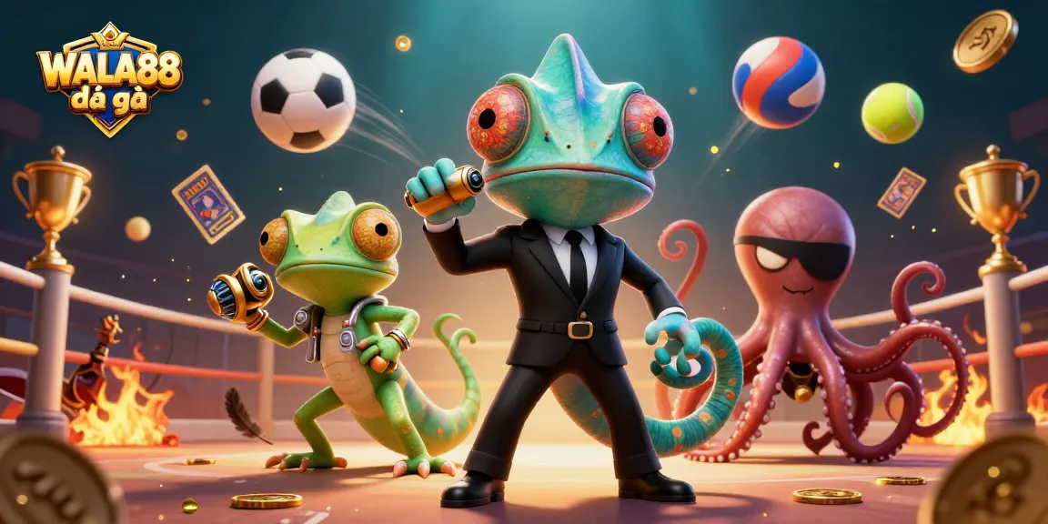 Engage in exciting WALA88 đá gà action with vibrant characters and dynamic elements in a lively arena.