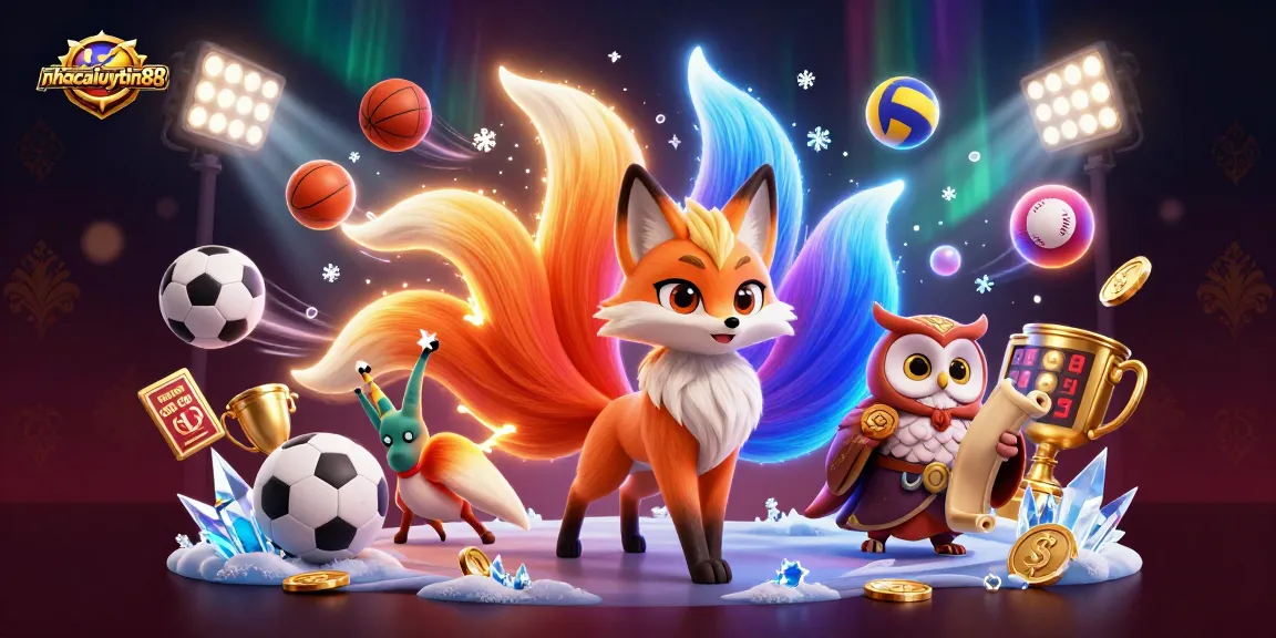 Experience the thrilling world of nhacaiuytin88 with colorful spirits and dynamic sports elements.