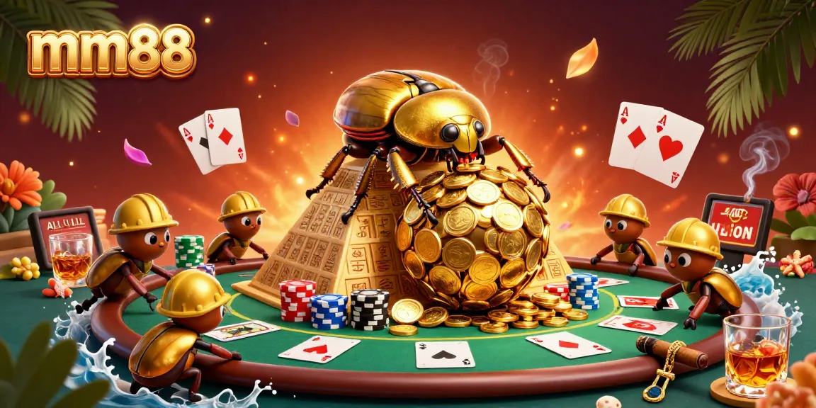 Experience the thrill of mm88 casino gaming with vibrant casino elements and gold coins