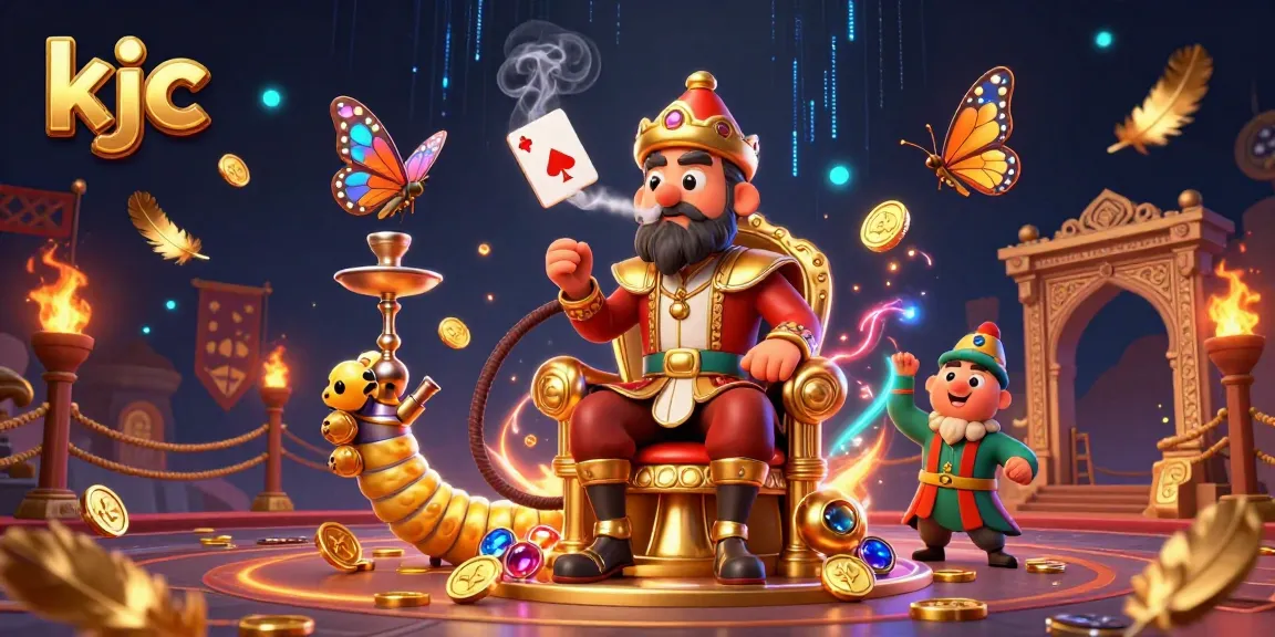 KJC showcases a vibrant 3D casino scene featuring unique characters and rich gambling elements, immersing players in fun.