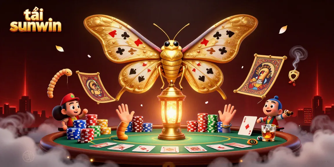 Engage in thrilling gameplay with tải sunwin featuring a majestic moth and exciting casino elements.