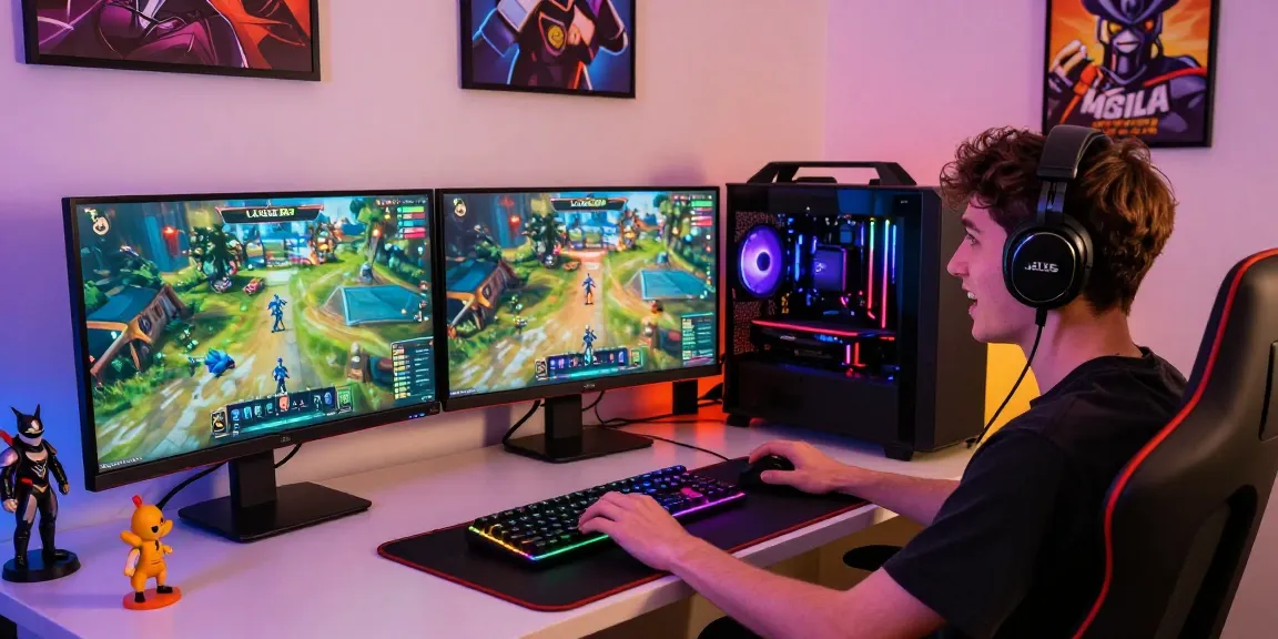 Engaging gaming setup featuring lotus365 gameplay on multiple screens.