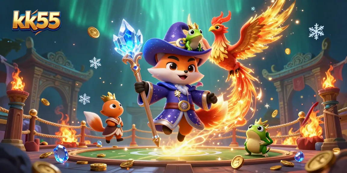 Engage with kk55 in a dynamic betting arena, experiencing thrilling action and vibrant casino elements.