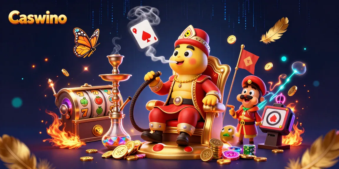 Experience thrilling action at Caswino casino with vibrant slot reels and captivating characters.