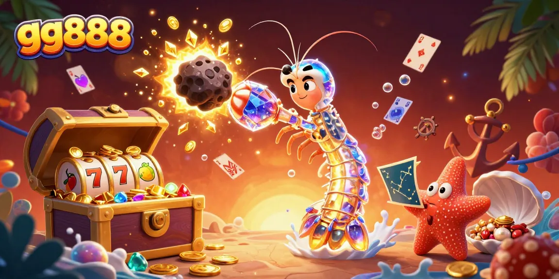 Experience the excitement of gg888 with vibrant casino elements in a stunning galactic illustration.