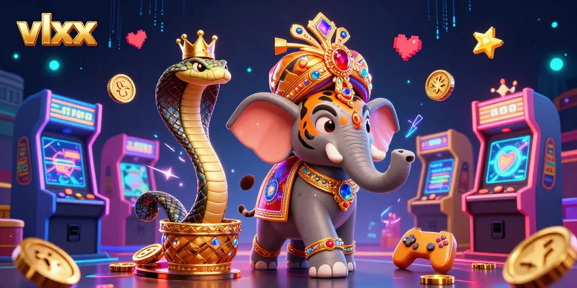 Experience vlxx excitement with a 3D illustration of a maharaja tiger in a vibrant casino scene.
