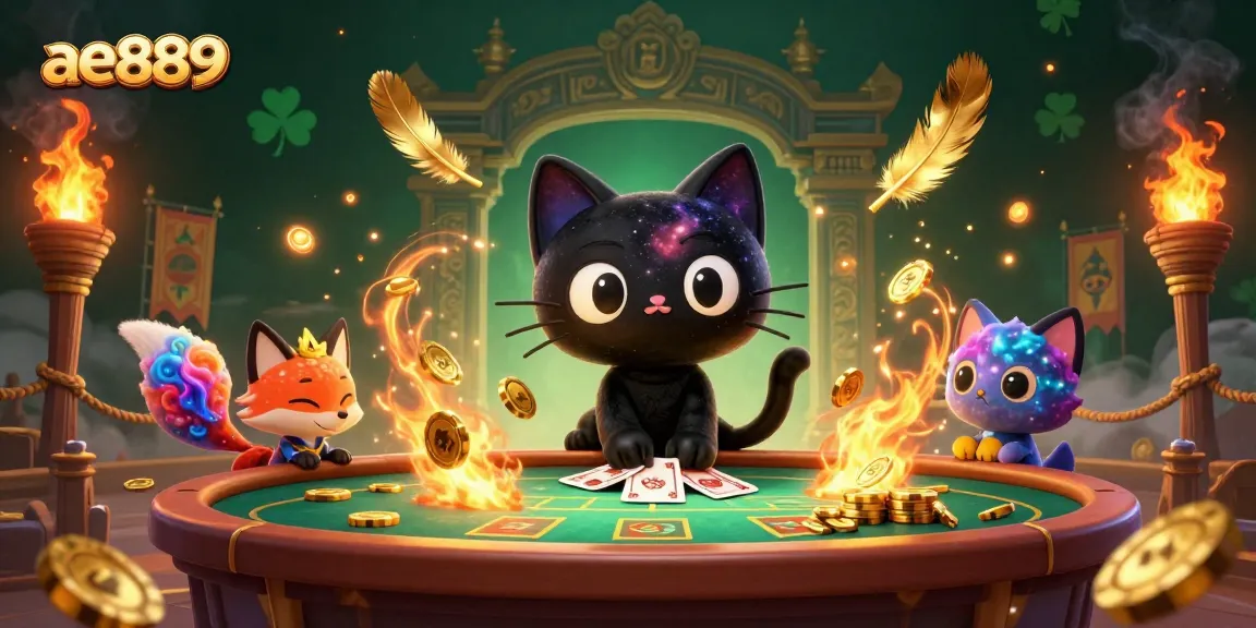 Experience thrilling gameplay and excitement at ae889's cosmic casino illustrated with a swirling galaxy.